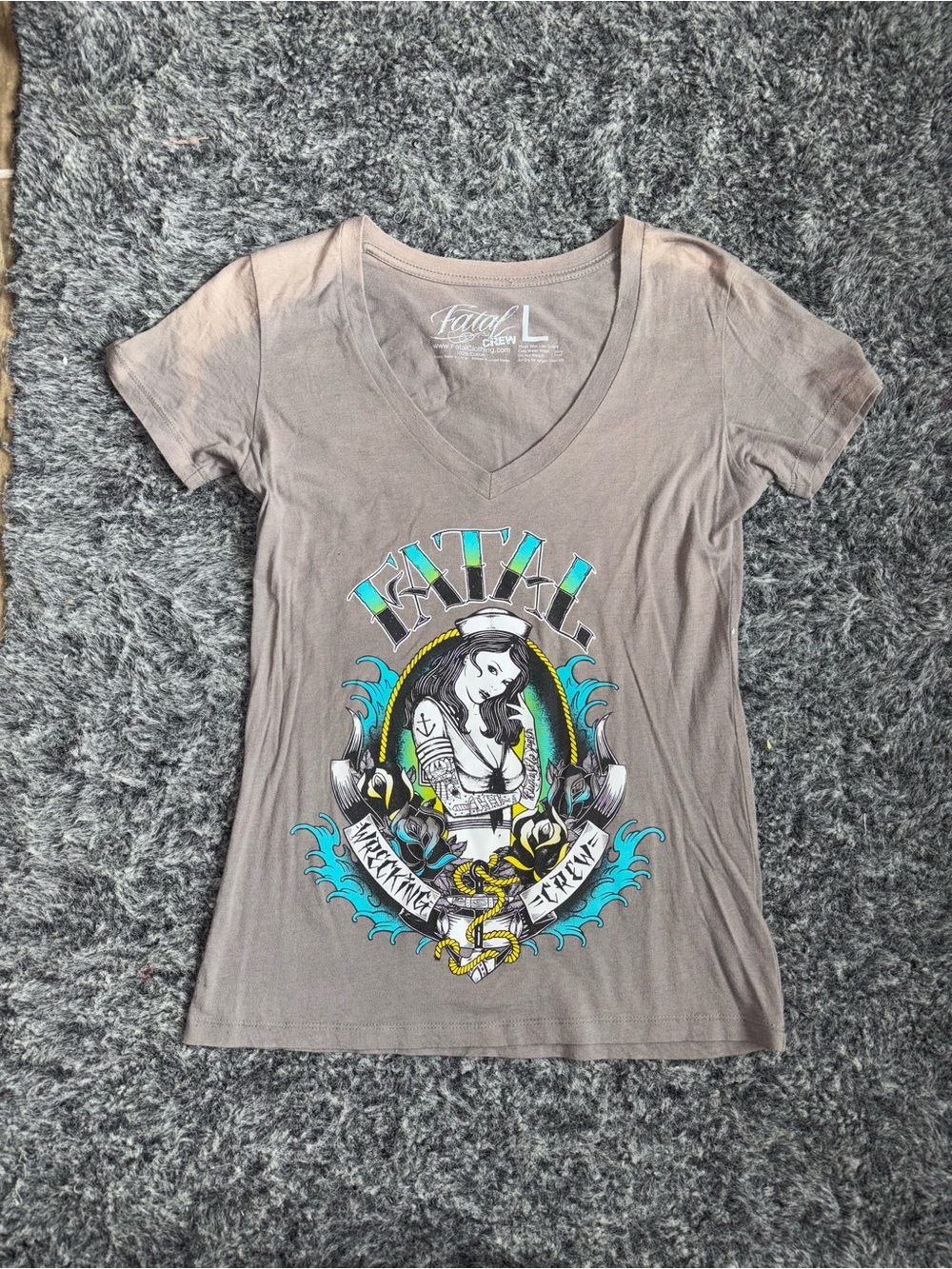 Fatal Women's Graphic V-Neck Tee